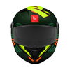 MT MT Braker SV Zebra Helmet C6 Matt Black Green - Thumbnail 3