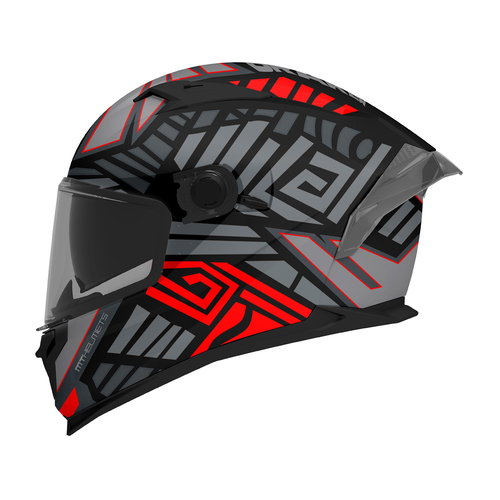 MT MT Braker SV Zebra Helmet B5 Matt Black Red