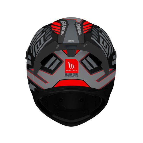 MT MT Braker SV Zebra Helmet B5 Matt Black Red