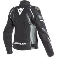 Avro 4 Ladys Leather Jacket Matt Black Anthracite White