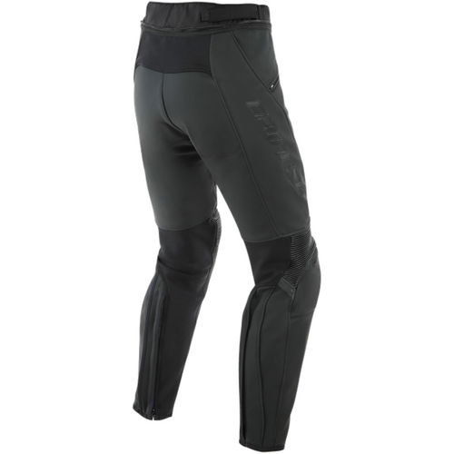 Dainese Pony 3 Black Leather Motorcycle Jeans Rear                                                                                                                                                                                                             