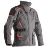 RST Pathfinder CE Grey Red Textile Motorcycle Jacket Front                                                                                                                                                                                                     