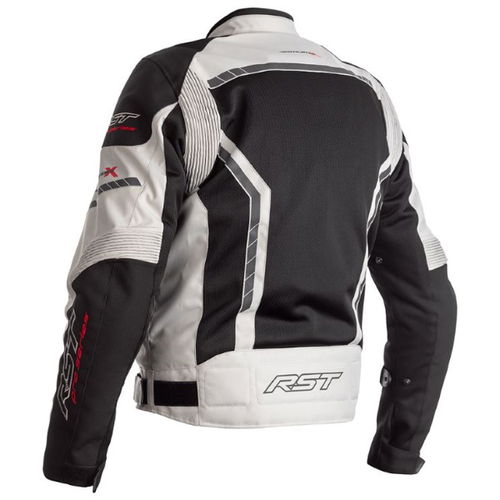 RST Ventilator-X CE Silver Black Textile Motorcycle Jacket Back                                                                                                                                                                                                