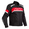 RST Pilot CE Black Red White Textile Motorcycle Jacket Front                                                                                                                                                                                                   