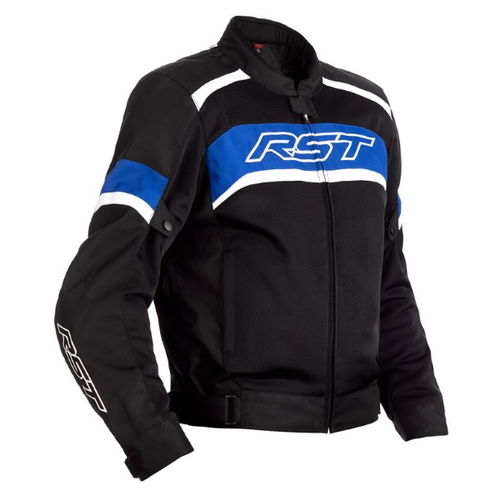 RST Pilot Air CE Black Blue White Textile Motorcycle Jacket Front                                                                                                                                                                                              