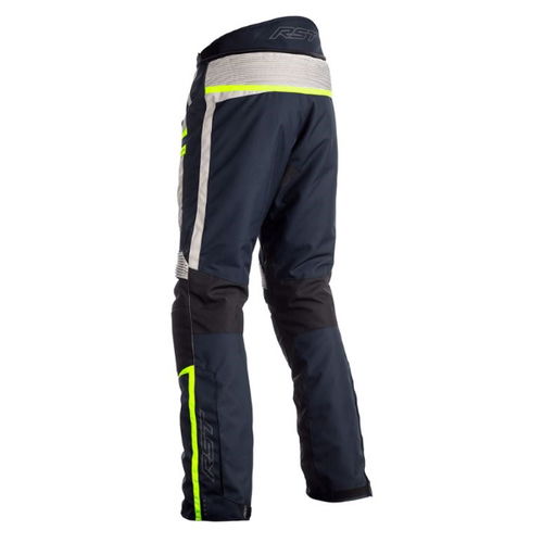 RST Maverick CE Blue Silver Neon Textile Motorcycle Jeans Rear                                                                                                                                                                                                 