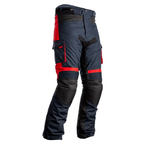 RST Atlas CE Navy Black Red Textile Motorcycle Jeans Front                                                                                                                                                                                                     