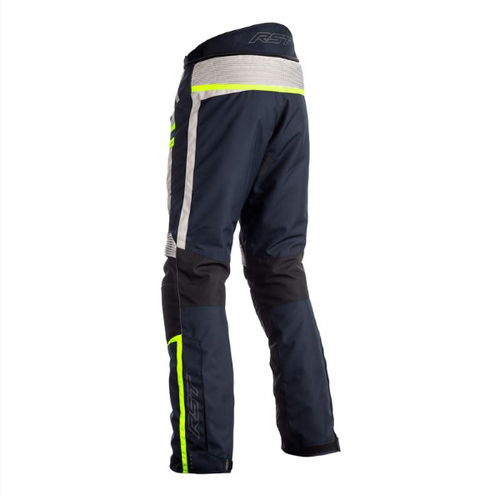 RST Maverick CE Ladies Blue Silver Neon Motorcycle Jeans Rear                                                                                                                                                                                                  