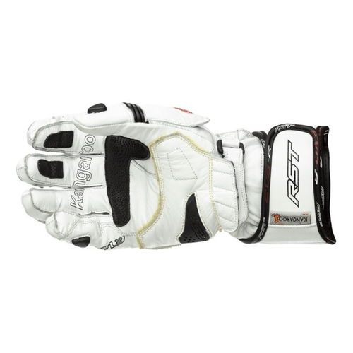 RST Tractech Evo R CE White Black Motorcycle Gloves Palm                                                                                                                                                                                                       
