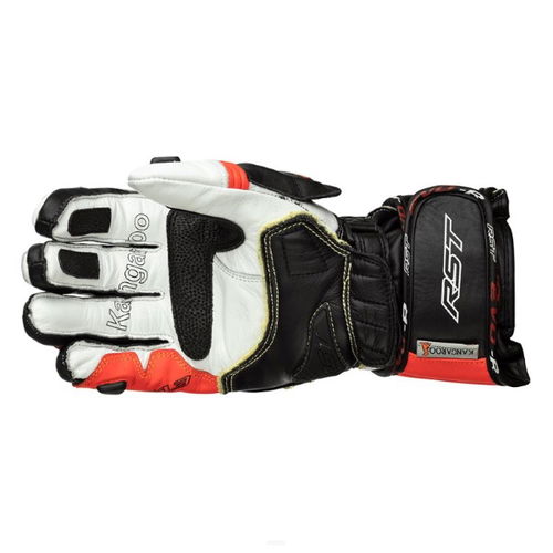 RST Tractech Evo R CE Gloves White Black Flo Red Size: Mens - S