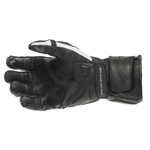 RST GT CE Ladies Black White Motorcycle Gloves Palm                                                                                                                                                                                                            