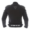 Dainese Racing 3 D-dry Mens Black White Waterproof Textile Motorcycle Jacket Back                                                                                                                                                                              