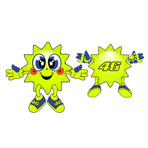 VR46 Plush Toy 20cm Classic - Yellow Sun
