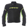 Dainese Air Frame D1 Mens Black Yellow Textile Motorcycle Jacket Front                                                                                                                                                                                         