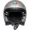 AGV X70 Mono Matt Grey Open Face Motorcycle Helmet Front                                                                                                                                                                                                       