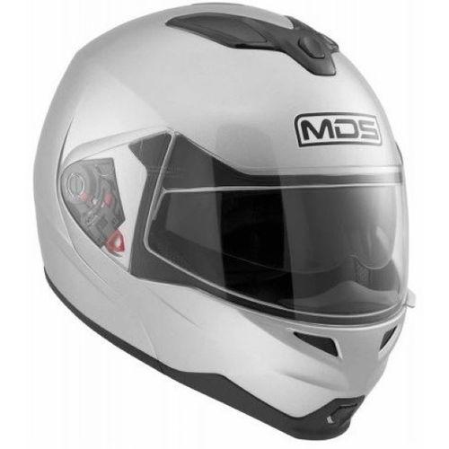 MDS MD200 Solid White Flip Front Motorcycle Helmet                                                                                                                                                                                                             