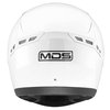 MDS M13 Solid White Full Face Motorcycle Helmet Back                                                                                                                                                                                                           