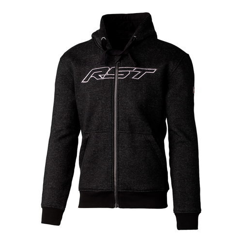 RST X Kevlar Zip CE Mens Hoodie Black Grey