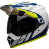 Bell MX-9 Adventure Mips Dash Helme White Blue Hi Viz Size: S
