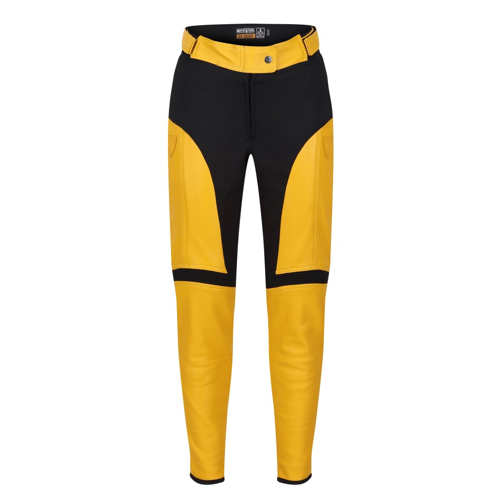 Fiona Leather Pants Yellow