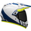 Bell MX-9 Adventure Mips Dash Helme White Blue Hi Viz Size: S