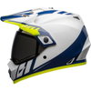 Bell MX-9 Adventure Mips Dash Helme White Blue Hi Viz Size: S