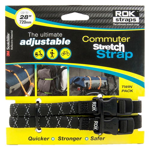 ROK Commuter Adjust Straps 2pk Black Reflective