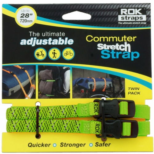 ROK Commuter Adjust Straps 2pk Green Reflective