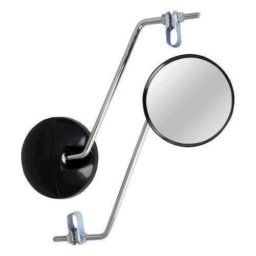 Bike It Round Clamp-on Moped Mirrors