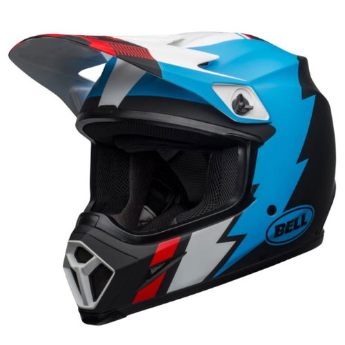 Bell MX-9 Mips Strike Helmet Matt Black Blue White Size: S