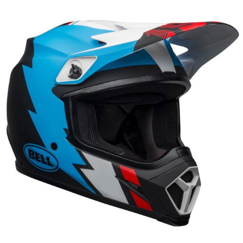 Bell MX-9 Mips Strike Helmet Matt Black Blue White Size: S