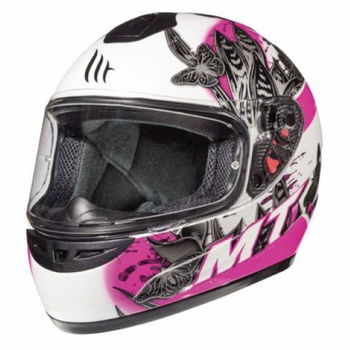 MT Thunder Breeze Kids Helmet White Pink Size: S