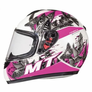 MT Thunder Breeze Kids Helmet White Pink Size: S