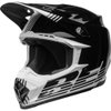 Bell Bell Moto 9 MIPS Helmet  Louver Gloss Black White - Thumbnail 1