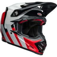Moto-9S Flex Hello Cousteau Stripes Helmet Red
