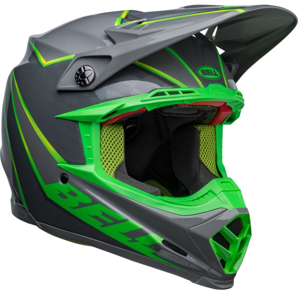 Bell Bell Moto 9S Flex Sprite Helmet Grey Green - Thumbnail 2