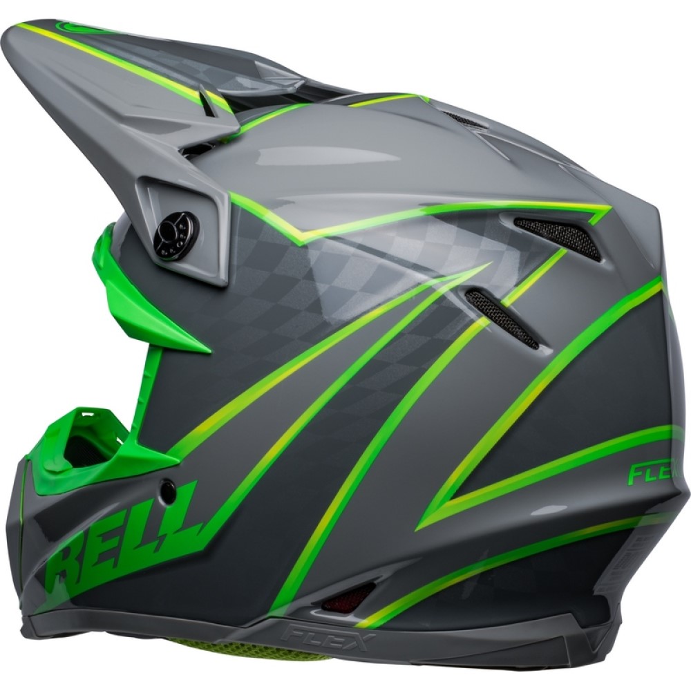 Bell Bell Moto 9S Flex Sprite Helmet Grey Green - Thumbnail 3