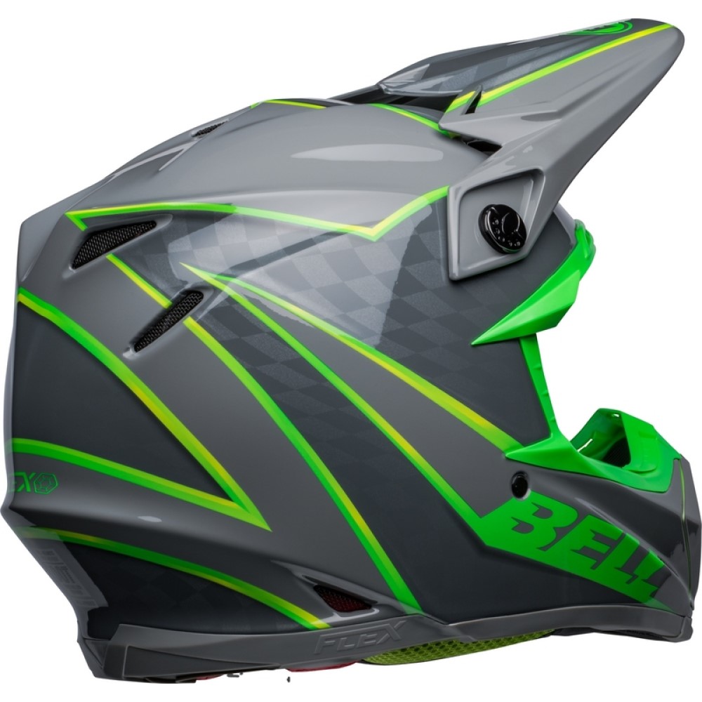 Bell Bell Moto 9S Flex Sprite Helmet Grey Green - Thumbnail 4