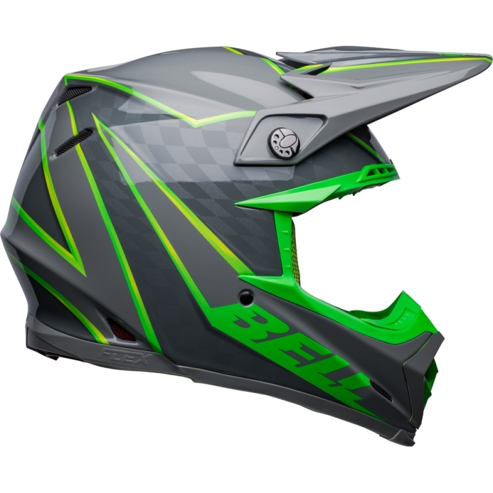 Bell Bell Moto 9S Flex Sprite Helmet Grey Green - Thumbnail 5