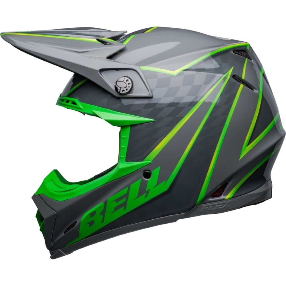 Bell Bell Moto 9S Flex Sprite Helmet Grey Green - Thumbnail 6