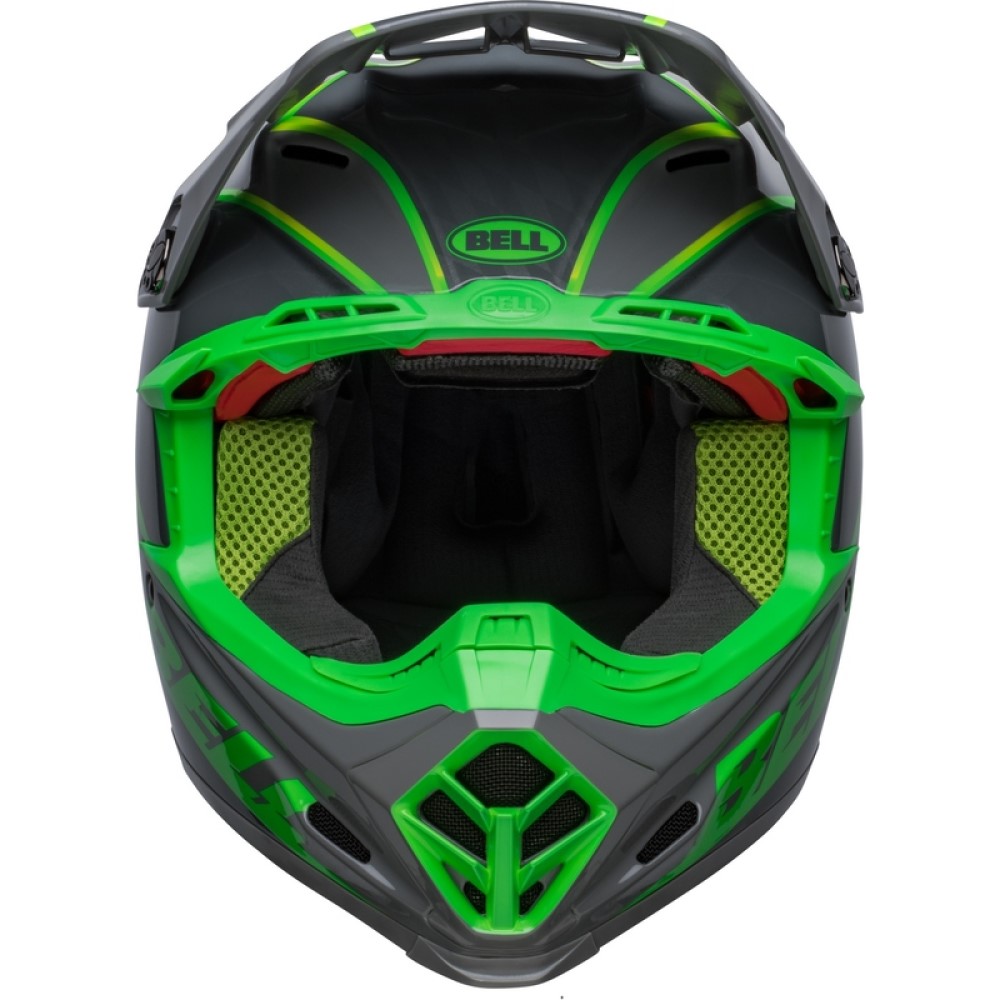 Bell Bell Moto 9S Flex Sprite Helmet Grey Green - Thumbnail 7