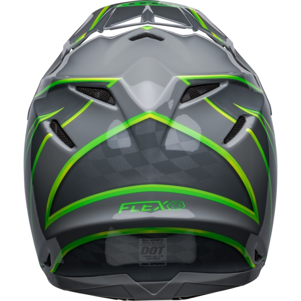 Bell Bell Moto 9S Flex Sprite Helmet Grey Green - Thumbnail 8