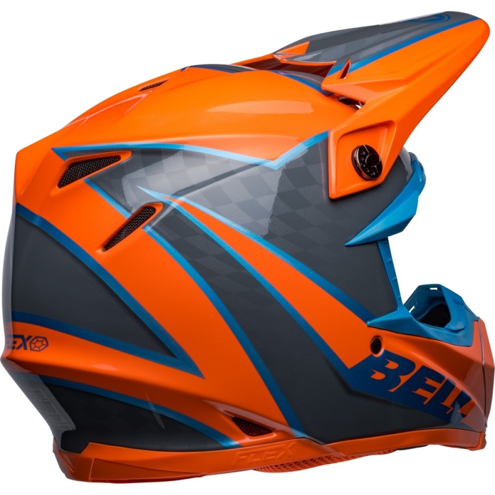 Bell Bell Moto 9S Flex Sprite Helmet Orange Grey - Thumbnail 3