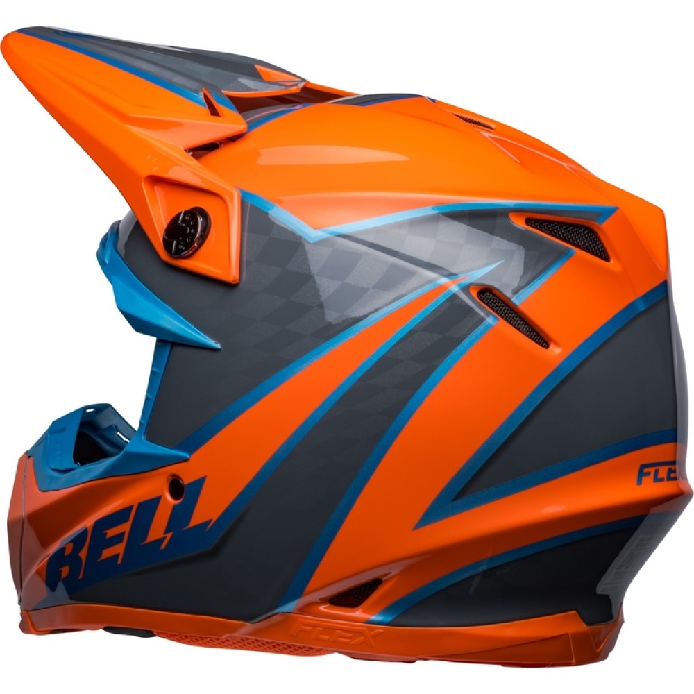 Bell Bell Moto 9S Flex Sprite Helmet Orange Grey - Thumbnail 4