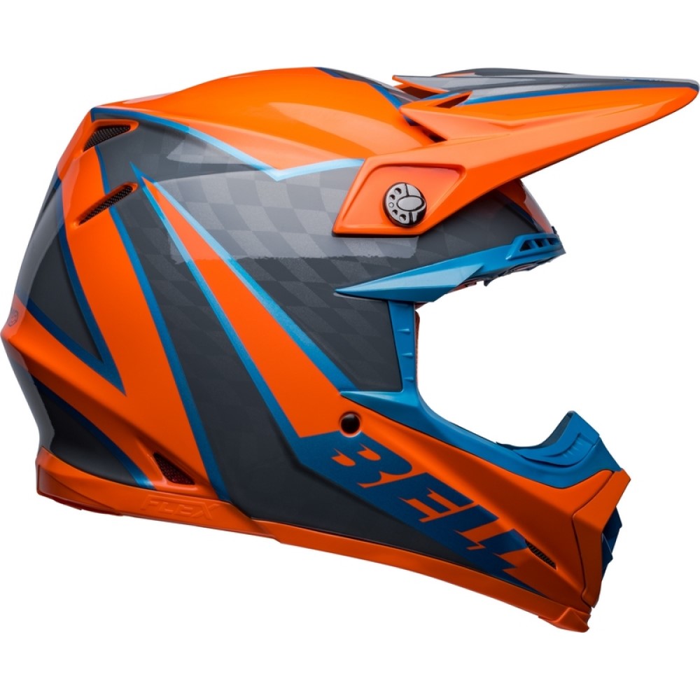 Bell Bell Moto 9S Flex Sprite Helmet Orange Grey - Thumbnail 5
