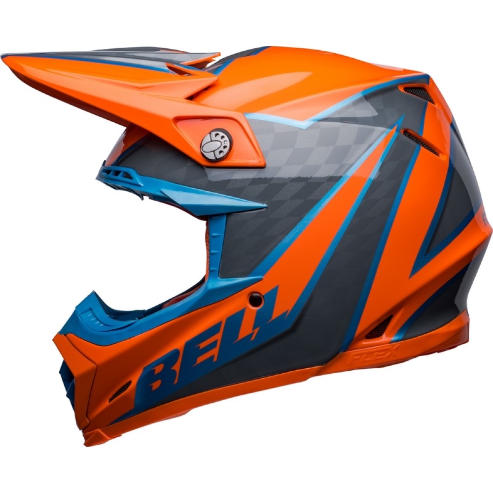 Bell Bell Moto 9S Flex Sprite Helmet Orange Grey - Thumbnail 6