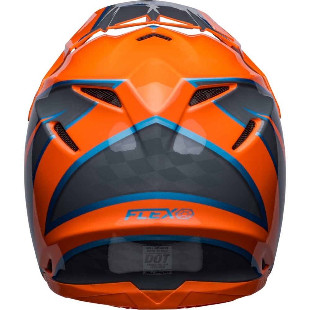 Bell Bell Moto 9S Flex Sprite Helmet Orange Grey - Thumbnail 9