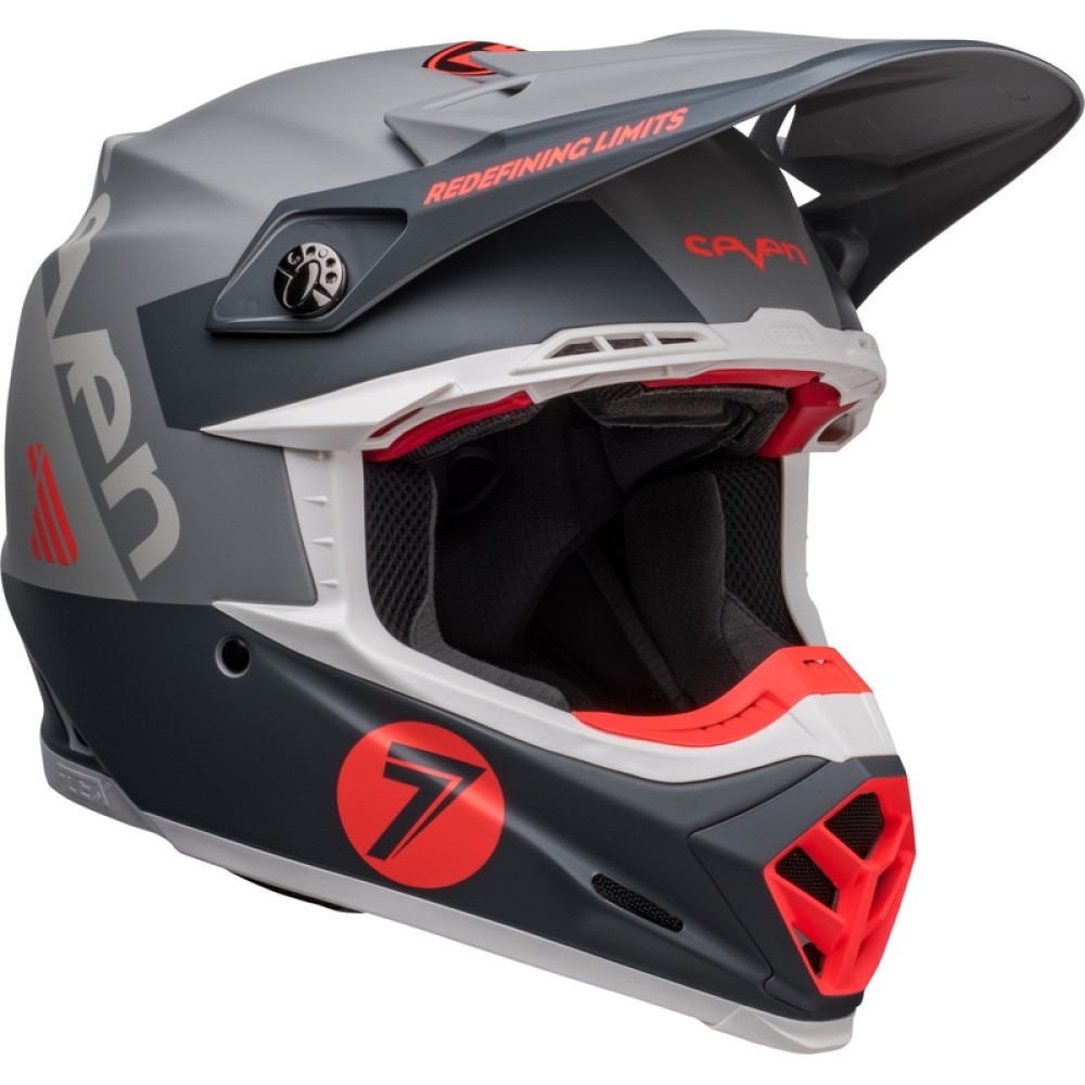 Bell Bell Moto 9S Flex Seven Vanguard Helmet Charcoal Orange - Thumbnail 2