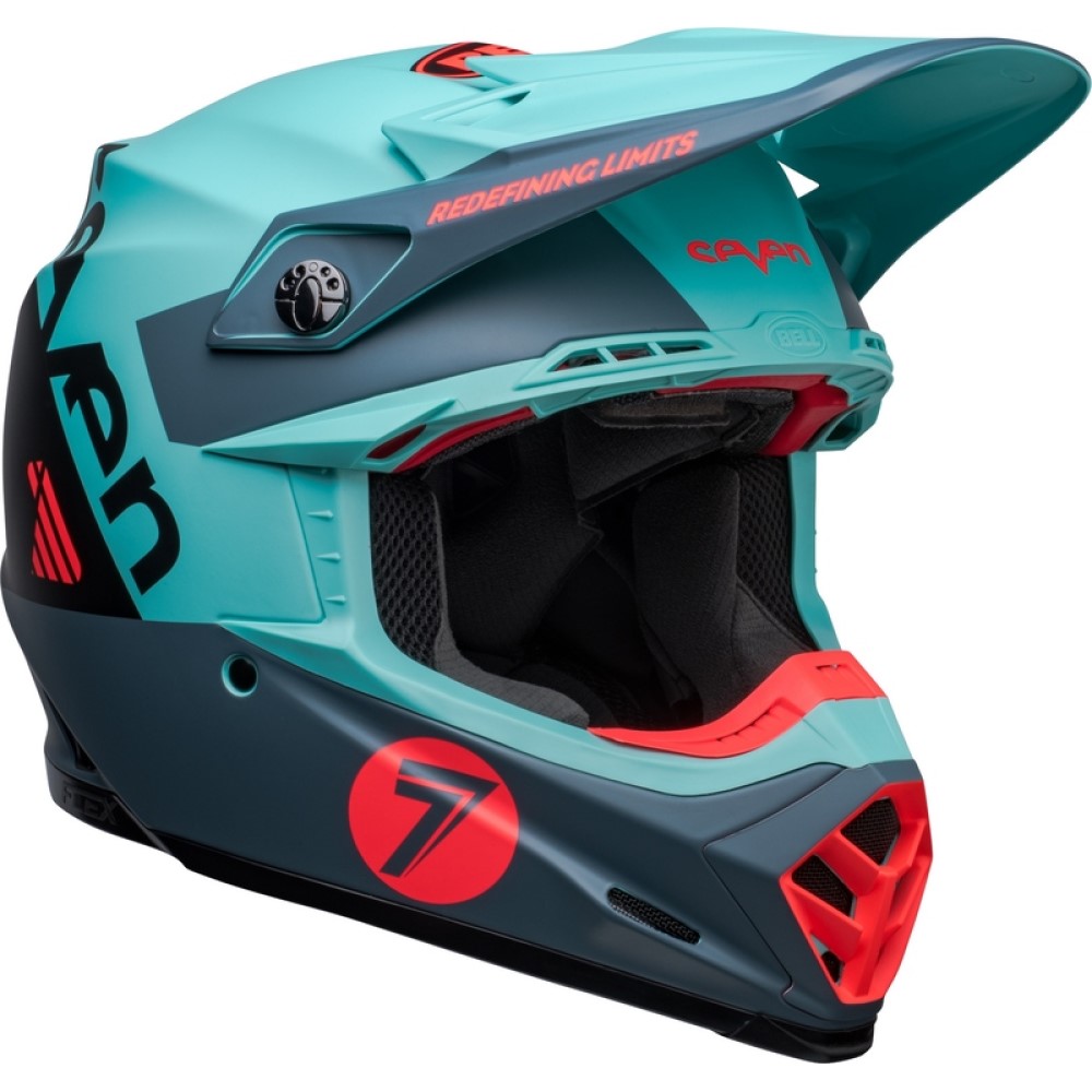 Bell Bell Moto 9S Flex Seven Vanguard Helmet Matt Aqua Black - Thumbnail 3