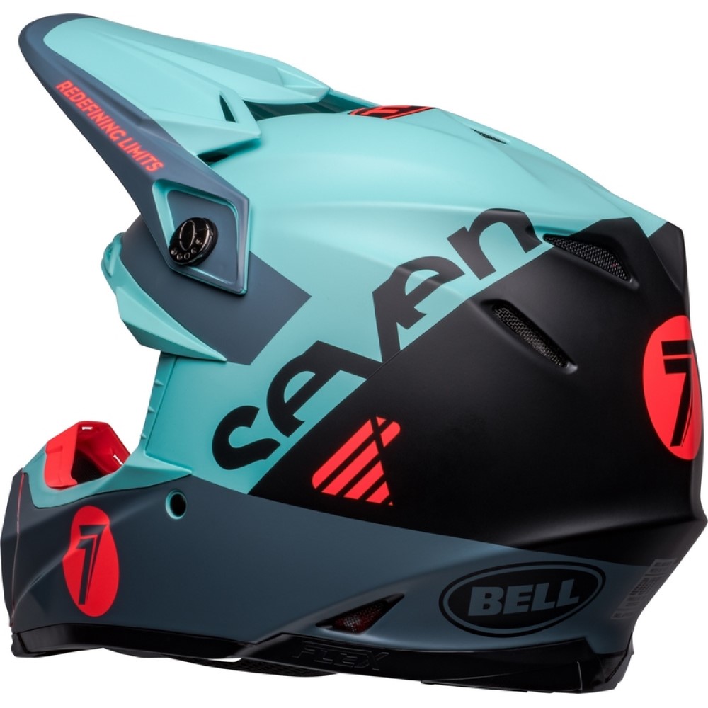 Bell Bell Moto 9S Flex Seven Vanguard Helmet Matt Aqua Black - Thumbnail 4